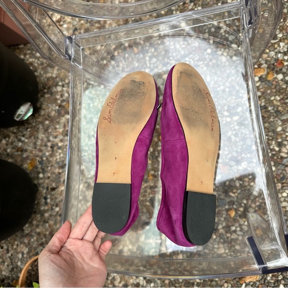 VIBRANT 🎉 Sam Edelman Magenta Felicia Round Toed Ballet Flats size 7 (37) - Picture 7 of 13